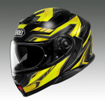 SHOEI NEOTEC 3 SPORTS TOURING MODULAR MOTORCYCLE HELMET WITH INTERNAL DARK VISOR < VORYX TC-3 BRIGHT YELLOW / BLACK > TC3
